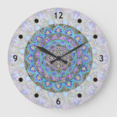 Blume des Lebens - Mandala Indien Stil 2 Große Wanduhr (Vorderseite)
