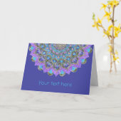 Blume des Lebens - Mandala Indien Stil 2 Karte (Gelbe Blume)