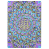 Blume des Lebens - Mandala Indien Stil 2 Klemmbrett (Rückseite)