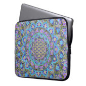 Blume des Lebens - Mandala Indien Stil 2 Laptopschutzhülle (Vorderseite Links)