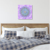 Blume des Lebens - Mandala Indien Stil 2 Leinwanddruck (Insitu (Schlafzimmer))