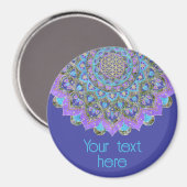 Blume des Lebens - Mandala Indien Stil 2 Magnet (Vorderseite/Rückseite)