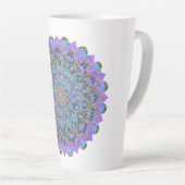 Blume des Lebens - Mandala Indien Stil 2 Milchtasse (Rechte Ecke)