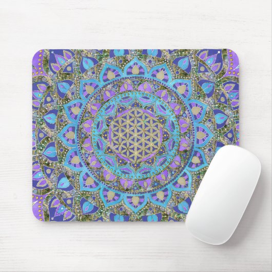 Blume des Lebens - Mandala Indien Stil 2 Mousepad (Mit Mouse)