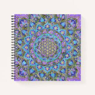 Blume des Lebens - Mandala Indien Stil 2 Notizblock