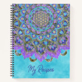 Blume des Lebens - Mandala Indien Stil 2 Notizblock (Vorderseite)
