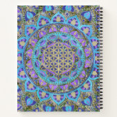 Blume des Lebens - Mandala Indien Stil 2 Notizblock (Rückseite)