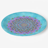 Blume des Lebens - Mandala Indien Stil 2 Pappteller (Schrägansicht)