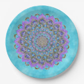 Blume des Lebens - Mandala Indien Stil 2 Pappteller (Vorderseite)