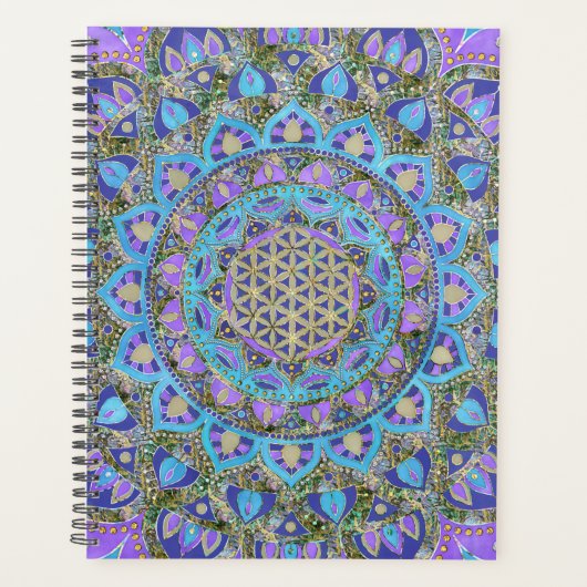 Blume des Lebens - Mandala Indien Stil 2 Planer (Vorderseite)