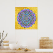 Blume des Lebens - Mandala Indien Stil 2 Poster (Küche)