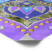 Blume des Lebens - Mandala Indien Stil 2 Poster (Ecke)