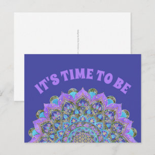 Blume des Lebens - Mandala Indien Stil 2 Postkarte