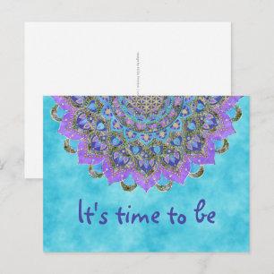 Blume des Lebens - Mandala Indien Stil 2 Postkarte