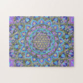 Blume des Lebens - Mandala Indien Stil 2 Puzzle (Horizontal)
