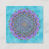 Blume des Lebens - Mandala Indien Stil 2 Quadratische Visitenkarte (Vorderseite)
