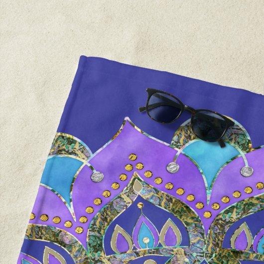 Blume des Lebens - Mandala Indien Stil 2 Strandtuch (Beispiel)