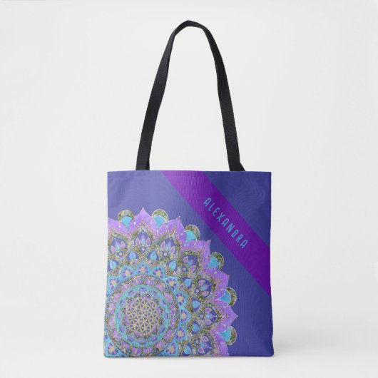 Blume des Lebens - Mandala Indien Stil 2 Tasche (Vorderseite)