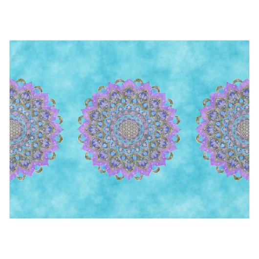Blume des Lebens - Mandala Indien Stil 2 Tischdecke (Vorderseite (Horizontal))