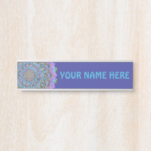 Blume des Lebens - Mandala Indien Stil 2 Türschild