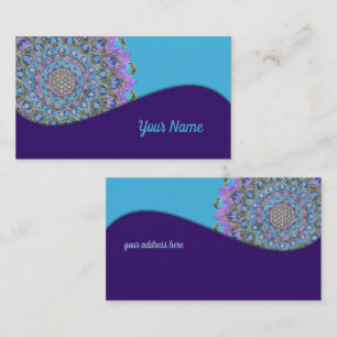 Blume des Lebens - Mandala Indien Stil 2 Visitenkarte