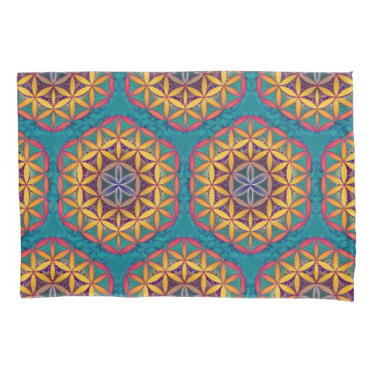 Blume des Lebens Mandala Kissenbezug (Vorderseite)
