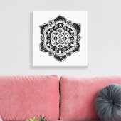 Blume des Lebens Mandala Leinwanddruck (Insitu (Wohnzimmer))