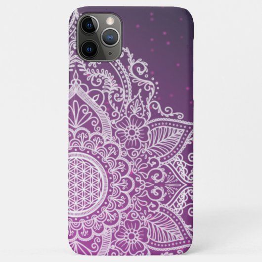 Blume des Lebens Mandala lila Case-Mate iPhone Hülle (Rückseite)