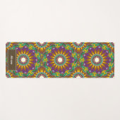 Blume des Lebens Mandala Muster Retro individuelle Yogamatte (Vorderseite (Horizontal))