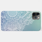 Blume des Lebens Mandala Pastellblau Case-Mate iPhone Hülle (Rückseite (Horizontal))