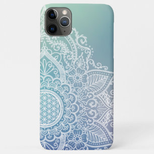 Blume des Lebens Mandala Pastellblau Case-Mate iPhone Hülle