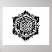 Blume des Lebens Mandala Poster (Vorne)