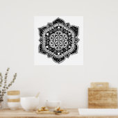 Blume des Lebens Mandala Poster (Küche)