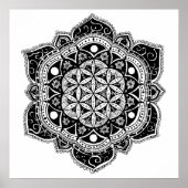 Blume des Lebens Mandala Poster (Vorne)
