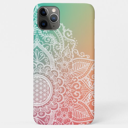 Blume des Lebens Mandala Reggae Case-Mate iPhone Hülle (Rückseite)