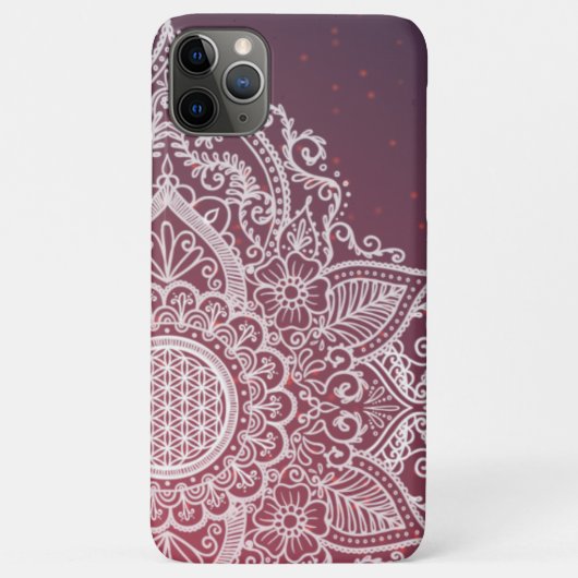 Blume des Lebens Mandala rot Case-Mate iPhone Hülle (Rückseite)