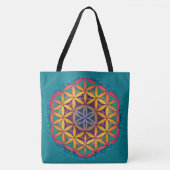 Blume des Lebens Mandala Tasche (Vorderseite)