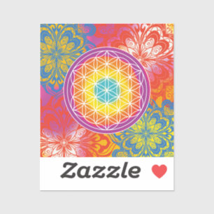 Blume des Lebens mandala Zen Aufkleber