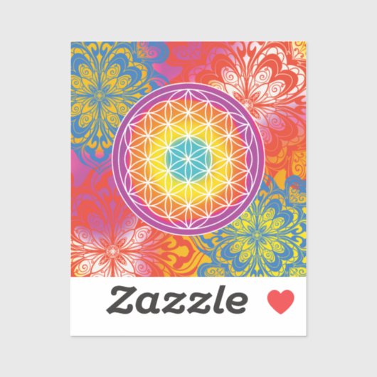 Blume des Lebens mandala Zen Aufkleber (Blatt)