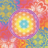 Blume des Lebens mandala Zen Aufkleber (Vorderseite)