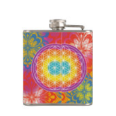 Blume des Lebens mandala Zen Flachmann (Rückseite)