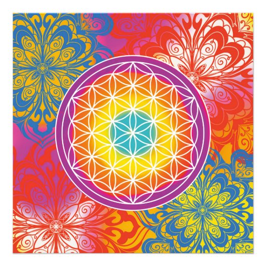 Blume des Lebens mandala Zen Fotodruck (Vorne)