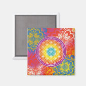 Blume des Lebens mandala Zen Magnet (Vorderseite/Rückseite)