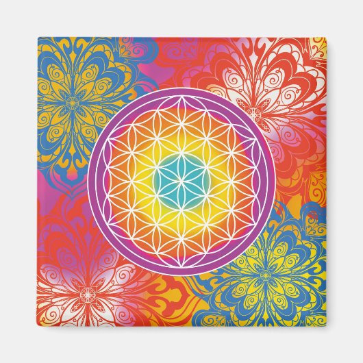 Blume des Lebens mandala Zen Magnet (Vorne)