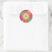 Blume des Lebens mandala Zen Runder Aufkleber (Tasche)