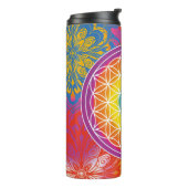 Blume des Lebens mandala Zen Thermosbecher (Nach links gedreht)