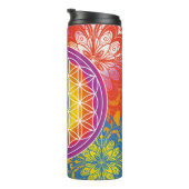 Blume des Lebens mandala Zen Thermosbecher (Nach rechts gedreht)