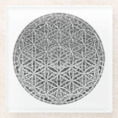 BLUME DES LEBENS - Medaille Silver Glasuntersetzer (Vorderseite)