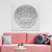 BLUME DES LEBENS - Medaille Silver Leinwanddruck (Insitu (Wohnzimmer))