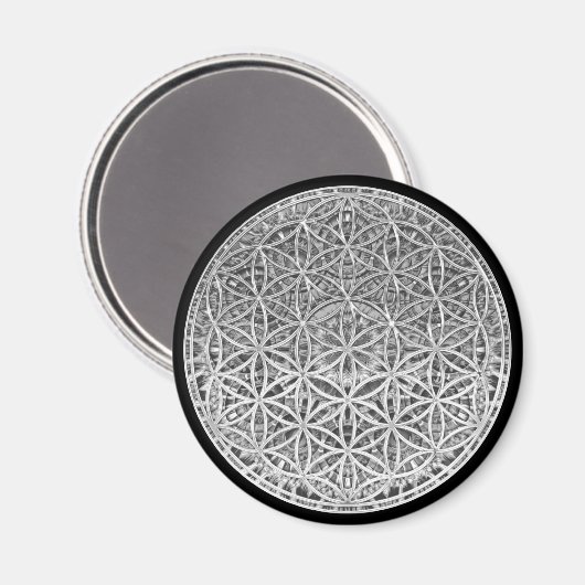 BLUME DES LEBENS - Medaille Silver Magnet (Vorderseite/Rückseite)